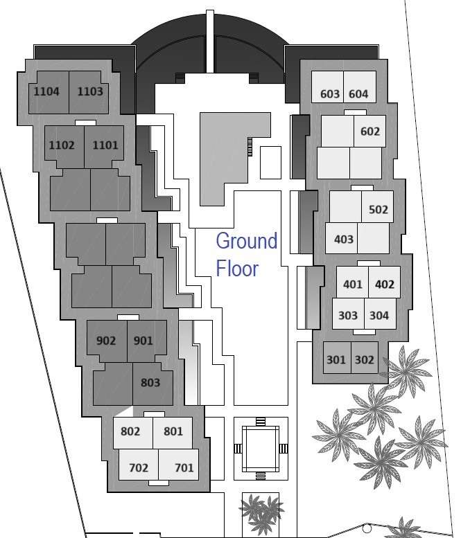 ground floor with apt numbers