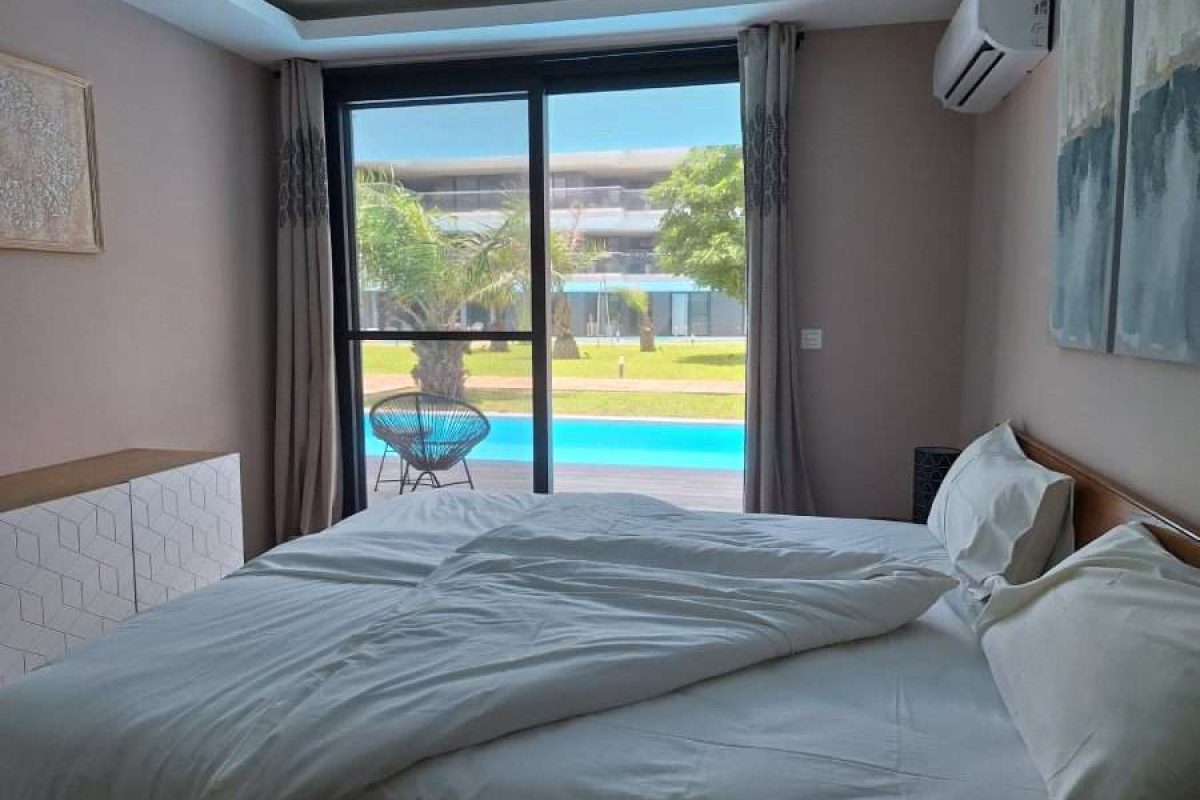 403 - bedroom with pool view